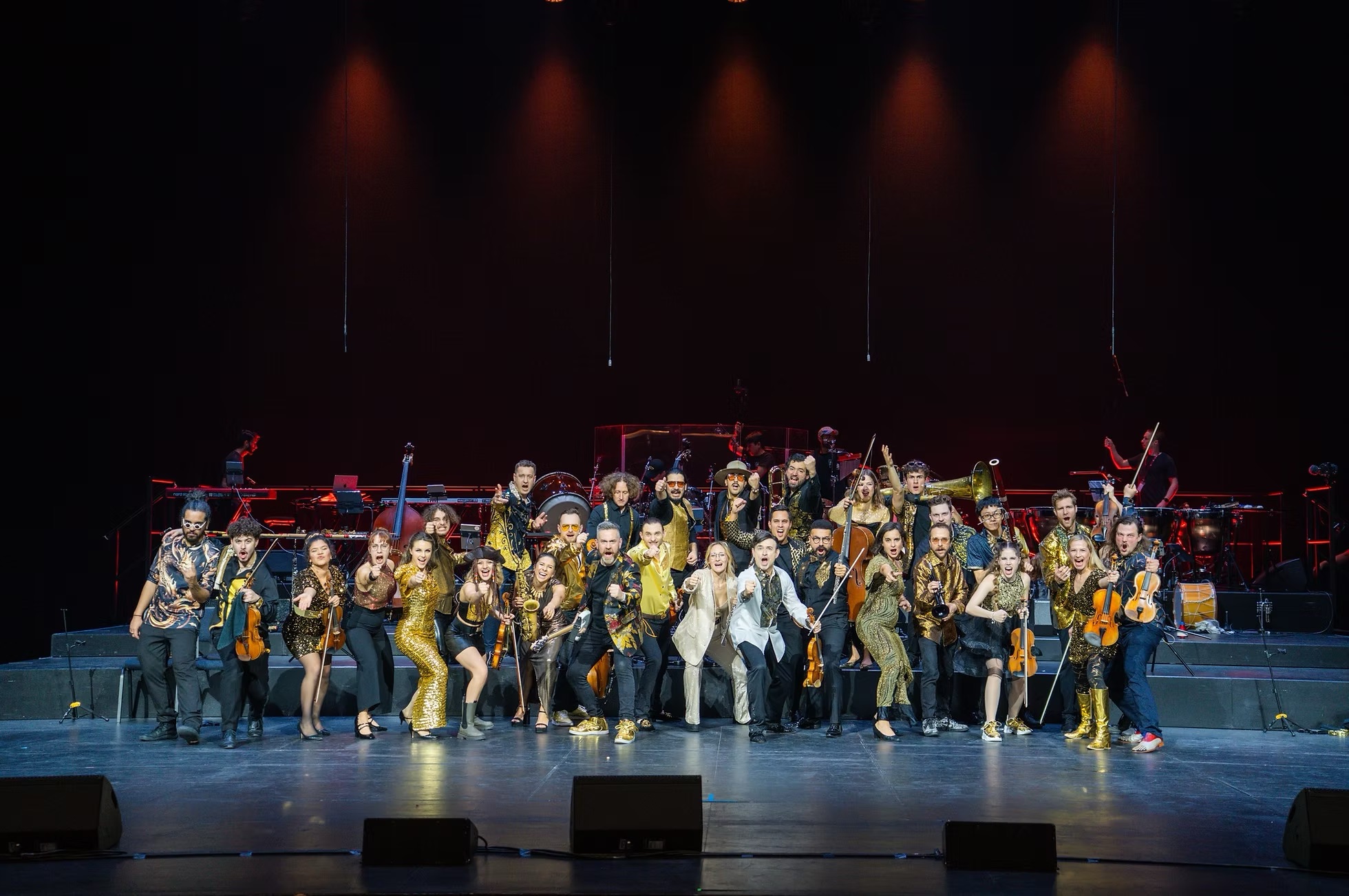 The full Limitless Orchestra ensemble on stage