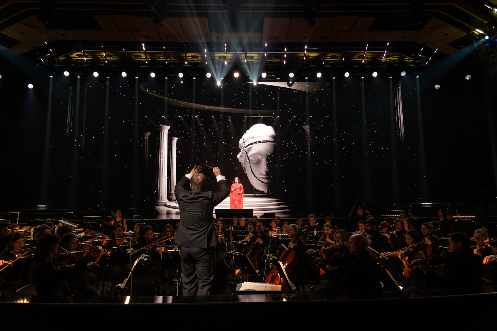 Angela Gheorghiu performing with orchestra at ECR 2026